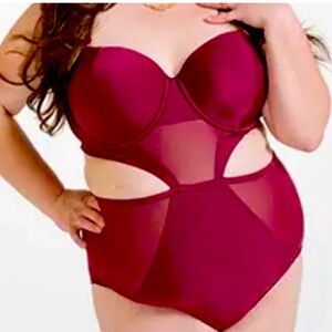 Gabi Fresh swimsuit for all cutout swim with mesh. New with tags size 18 G/H